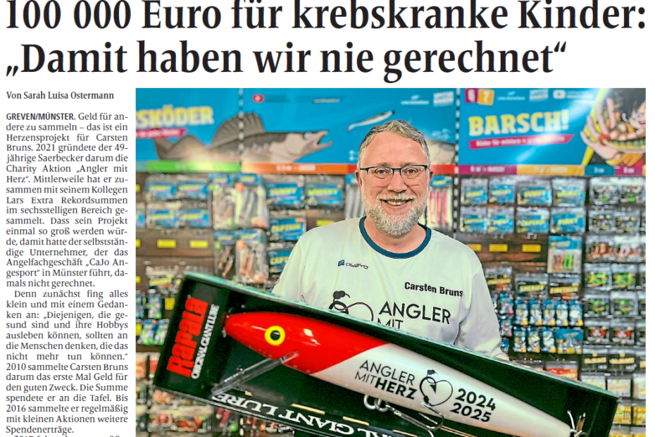 Carsten Bruns gründete die Charity Aktion "Angler mit Herz" im Jahr 2021.